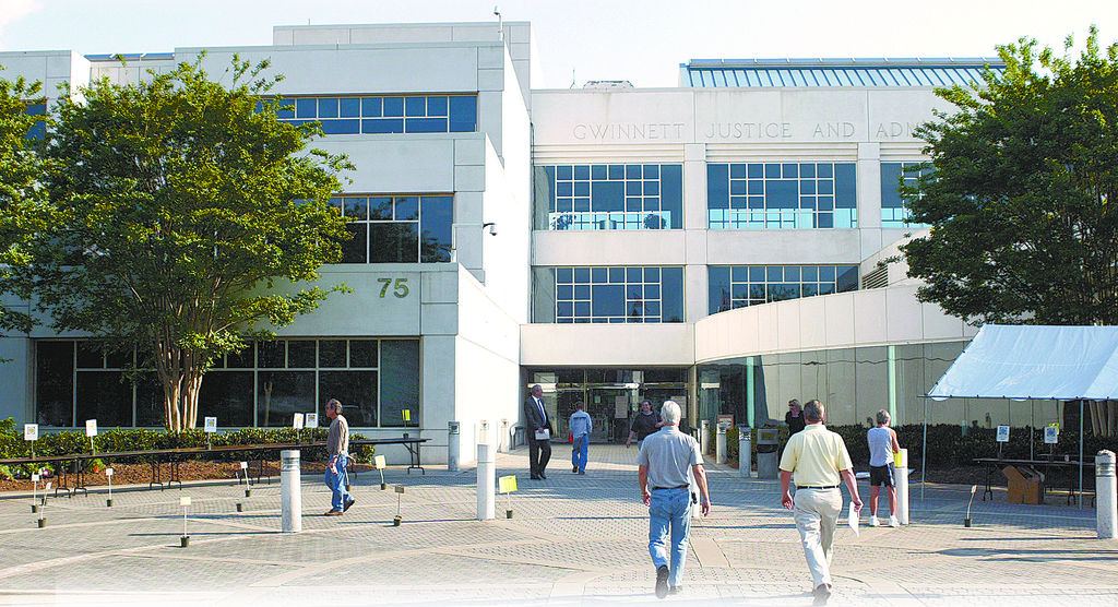 Gwinnett County Justice Center courthouse in Lawrenceville, Georgia